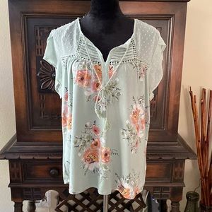 Daniel Rainn sage blouse with tie